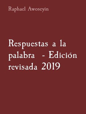 cover image of Respuestas a la palabra --Edición revisada 2019